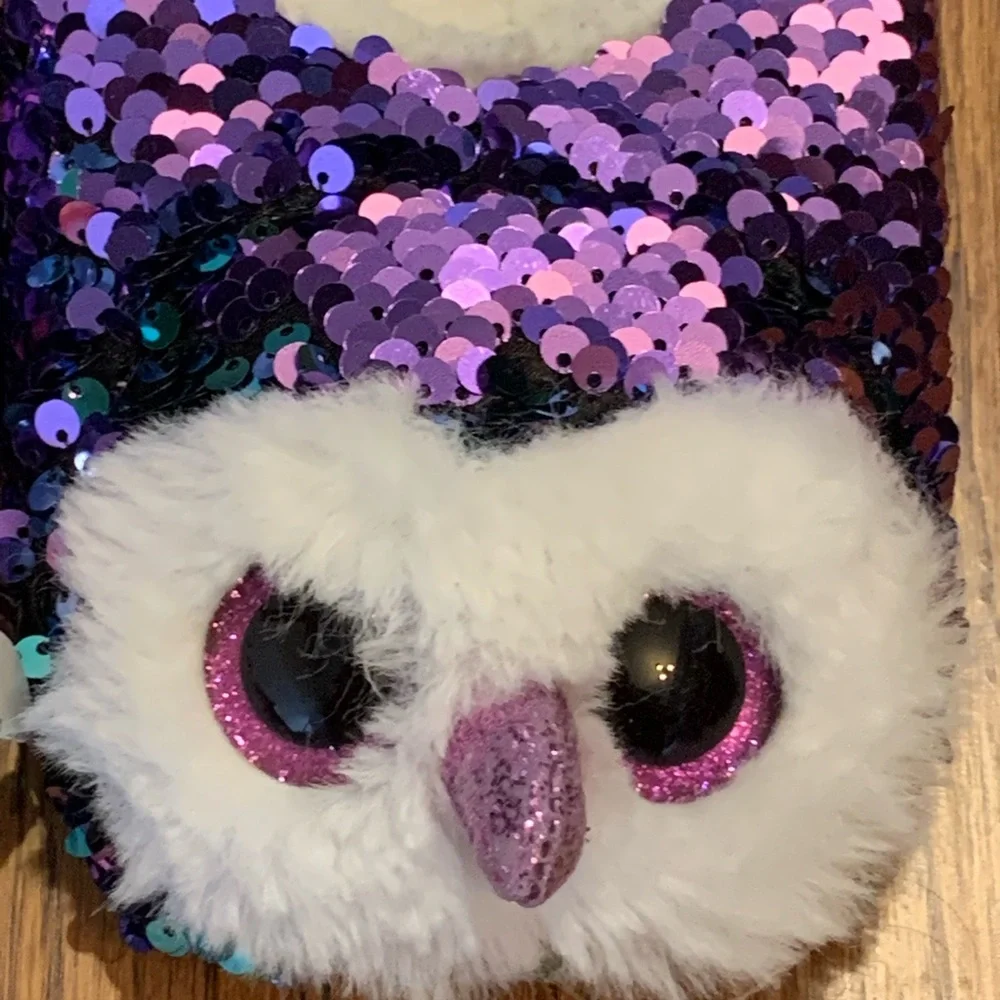 Beanie Boo Flip Sequins Moonlight Owl Slipper Socks